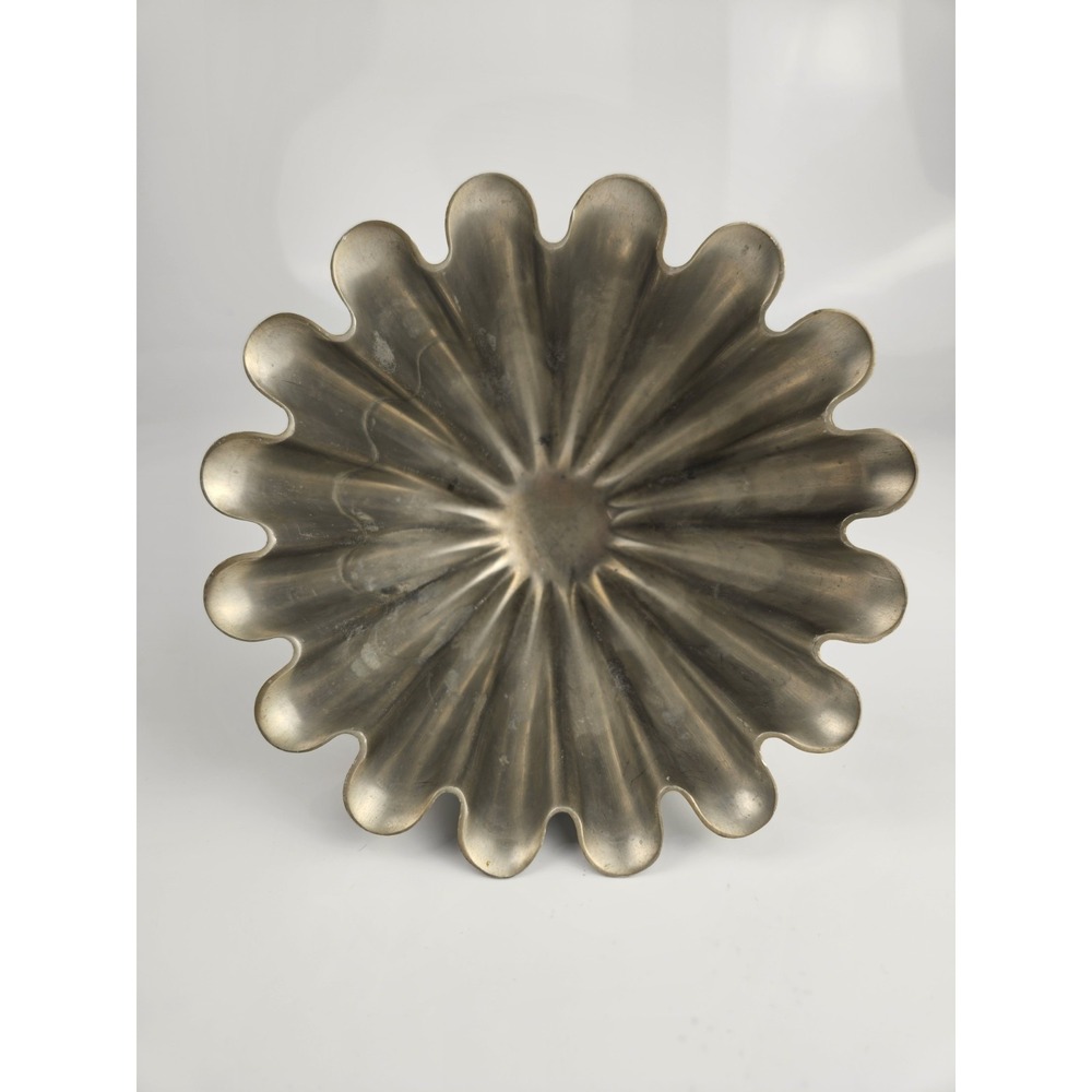 Scalloped Pedestal Pewter Bowl Model 1228 by Just Andersen Art Deco Denmark - Picture 6 of 11